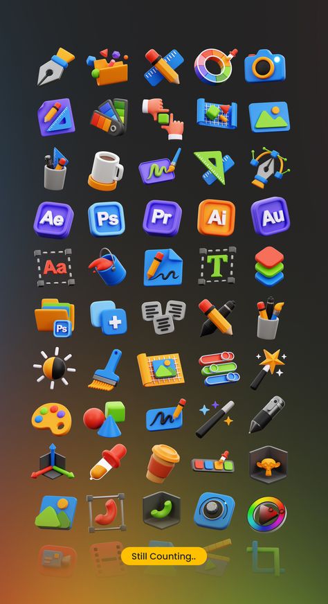 3D Graphic Design icon Character Design, Custom Icons, Icon Set, Icon Design, 3d Icon, 3d Icons, Game Icon, Game Icons, Icons Graphic Design