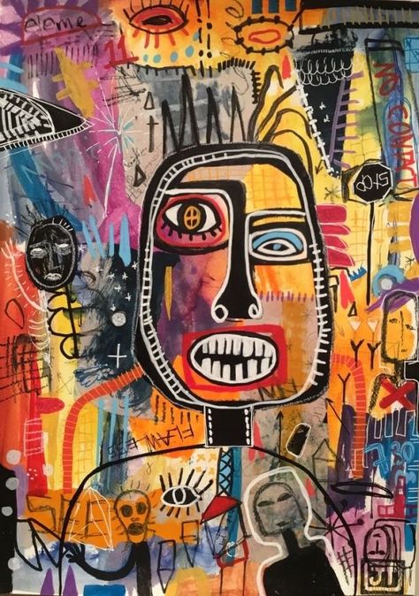 Street Art, Art, Collage Art, Psychedelic Art, Art Drawings, Artist, Basquiat Paintings, Funky Art, Art Movement