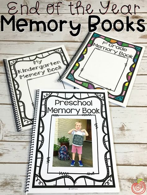 Pre K, School Year Memory Books, Prek Memory Book, Preschool Memory Book, Preschool Yearbook, School Year Memories, Kindergarten Books, Memory Book School, Preschool Books