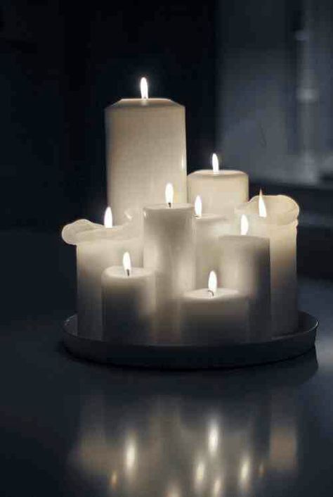 Lighting candles, great mood setting Decoration, Sade, Dekorasyon, Simple, Jul, Wit, Noel, Modern, White