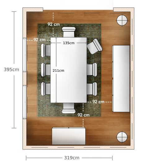 Dining Area Design, Dining Room Dimensions, Dining Room Layout, Dining Table Dimensions, Kitchen Layout Plans, Dining Room Design, Dining Table Sizes, Dining Room Table, Dining Table Guide