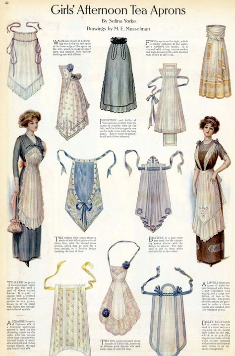 Pinafore Dress, Couture, Vintage, Victorian Aprons, Apron Designs, Aprons Vintage, Apron Dress, Sewing Aprons, Aprons Patterns