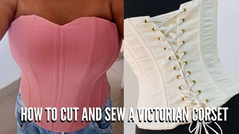 Molde, Couture, How To Make A Corset Pattern, How To Make A Corset, Sewing Tutorials Clothes, Corset Pattern Drafting Tutorial, Corset Sewing Pattern, Sewing Dresses, Corset Pattern Drafting