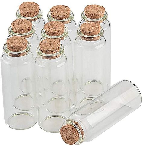 Bijoux, Glass Bottles With Corks, Bottle, Small Glass Bottles, Mini Bottles, Unique Jars, Glass Water Bottle, Small Glass Jars, Glass Bottles