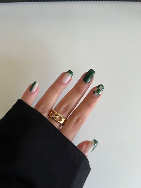Instagram, Design, Checkered Nails, Green Nail Designs, Trendy Nails, Green Nail Art, Nail Colors, Cute Acrylic Nails, Nails Inspiration