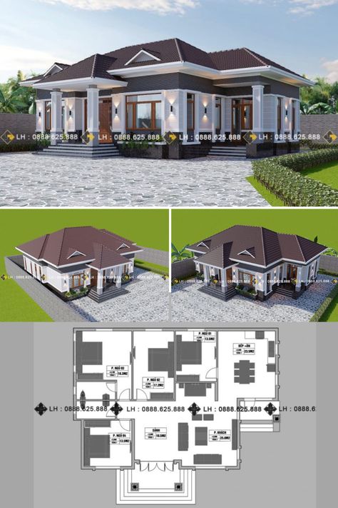 The Sims, 4 Bedroom Bungalow House Plans, Four Bedroom House Plans, 4 Bedroom House Designs, 4 Bedroom House, Duplex House Design, Modern Bungalow House Plans, Affordable House Plans, Luxury House Plans