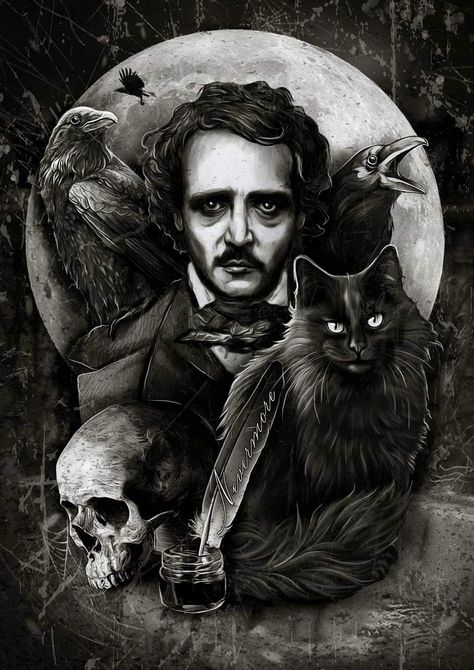 Edgar Allan Poe by Daniil Volodchenko Edgar Allan Poe, Art, Art Prints, Edgar, Poster, Prints, Print, Poe, Thing 1