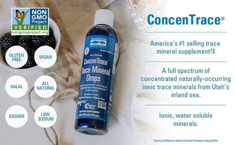 Amazon.com: Trace Minerals Research - Concentrace Trace Mineral Drops - 8oz: Health & Personal Care Vitamins, Minerals, Health, Vitamins And Minerals, Mineral Water, Health And Beauty, Health And Wellness, Mineral, Trace Minerals