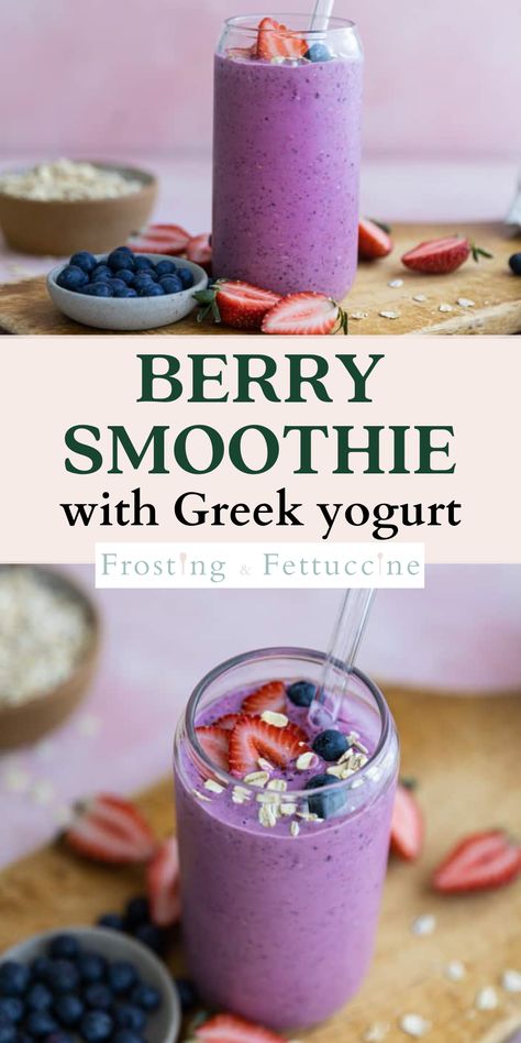 Brunch, Ideas, Desserts, Lunches, Snacks, Smoothie Recipes With Oats, Yogurt Smoothie Recipes Healthy, Smoothie Recipes With Yogurt, Healthy Frozen Fruit Smoothie Recipes