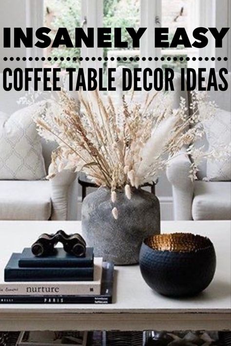 If you want some great ideas on coffee table decor you need to check thus out #decorideas Inspiration, Diy, Home Décor, Decoration, Decor For Coffee Table, How To Decorate Coffee Table, Coffee Table Centerpiece Ideas, Coffee Table Decor Tray, Coffee Table Decorations