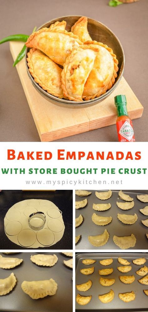 Ideas, Baked Empanadas, Pie Crust Recipes, Crusted Chicken, Empanada Recipe With Pie Crust, Chicken Empanadas, Chicken Pie Crust, Pie Crust Dinner, Ready Made Pie Crust