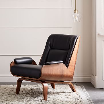 Paulo Bent Ply Leather Chair #westelm Rustic Furniture, Interior, Decoracion De Interiores, Interieur, Lounge, Modern Lounge Chairs, Design De Interiores, Arredamento, Fauteuil Design