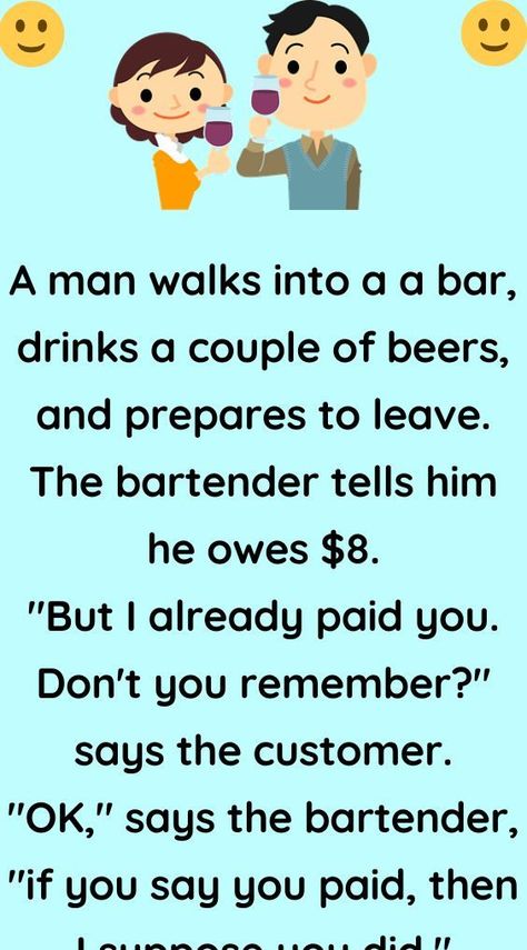 Joke of the day Humour, Bartender Quotes, Beer Drinking Quotes, Bartender Humor, Drinking Humor, Bar Jokes, Drinking Quotes, Bar Drinks, Bartender