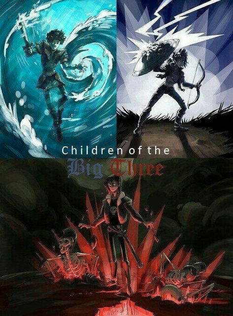 Children of the Big Three: Percy Jackson, Son of Poseidon, Thalia Grace, Daughter of Zeus, and Nico di Angelo, Son of Hades Percy Jackson Quotes, Fandom, Films, Percy Jackson, Harry Potter, Percy Jackson And The Olympians, Percy Jackson Books, Percy Jackson Fandom, Percy Jackson Wallpaper