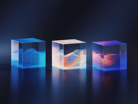 GLASS-CUBE-7-5 by WantLine on Dribbble Design, Motion Design, Decoration, Glass Cube, Motion Design Animation, Cube Design, Visual Design, 3d Cube, 3d Design