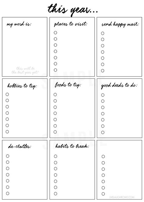 FREE New Year's Resolutions Printable -- with lots of lists! Let's make this our best year yet... livelaughrowe.com Journal Prompts, Organisation, Year Resolutions, How To Plan, Bullet Journal Inspiration, Bullet Journal Ideas Pages, Bullet Journal Books, New Years Resolution List, Journal Writing Prompts