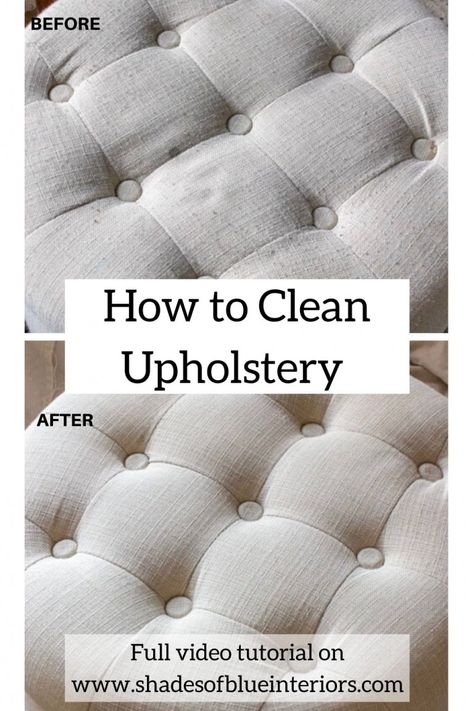 My Fav Upholstery Cleaning Tips - Shades of Blue Interiors Upholstery, Summer, Carpet And Upholstery Cleaner, Upholstery Cleaner, Cleaning Upholstery, How To Clean Furniture, Diy Home Cleaning, Fireplace, Easy Cleaning Hacks