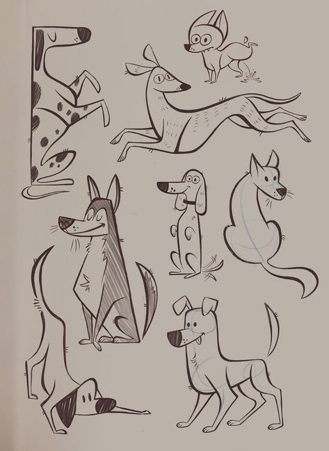 Draw, Doodle Art, Drawing Reference, Dog Drawing, Animal Sketches, Dog Art, Cartoon Sketches, Dog Illustration, Sketch Book