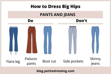 16 Ways to Dress Big Hips Outfits, Wardrobes, Skinny Fit, Loose Jeans Outfit, Flattering Outfits, Style Guides, How To Wear, Daily Outfits, Hip Dress