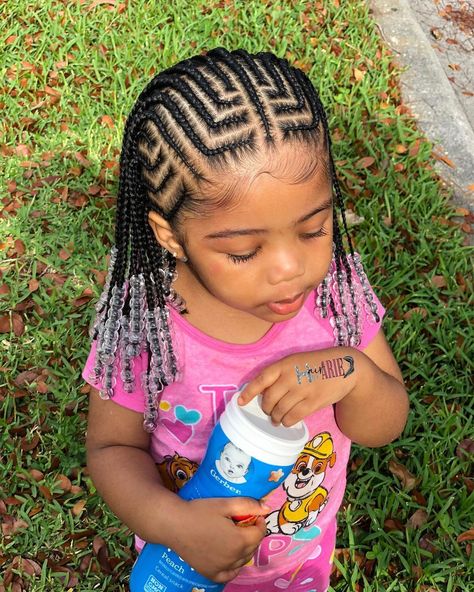 We can never get enough of Brielle when she gets braids!!!! Always a pleasure 😍😍 IG: @hair_by_arie FB: Hair By Arie / Ariel Bozeman… Kids Braids With Beads, Kids Braided Hairstyles, Black Kids Braids Hairstyles, Girls Braided Hairstyles Kids, Toddler Braided Hairstyles, Lil Girl Hairstyles Braids, Kids Cornrow Hairstyles Natural Hair, Braids For Black Kids