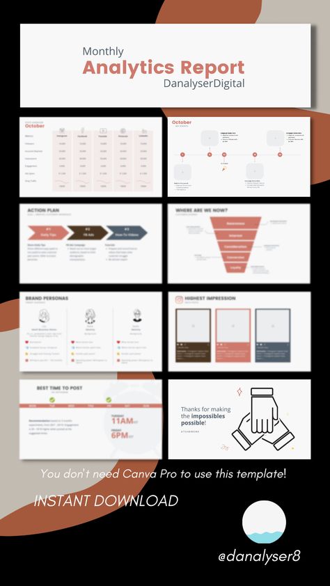 Infographics for marketing reporting, analytics reporting for social media managers and virtual assistant Social Media Strategy Template, Marketing Report, Digital Marketing Tools, Social Media Metrics, Social Media Tool, Social Media Analytics, Social Media Report, Infographic Powerpoint, Social Media Tracker