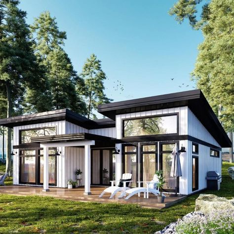 Prefabs We Love for 2021 Small Houses, Design, Lake House, Pacific Homes, Cabins And Cottages, Beach House, Ranch Style, Container Homes, Ranch Style House Plans