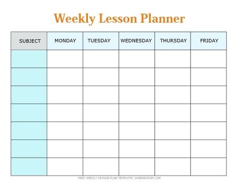 weekly template for lesson planning Teacher Resources, Weekly Lesson Plan Template, Teacher Planner Free, Lesson Planner, Free Lesson Planner, Editable Lesson Plan Template, Homeschool Schedule Printable, Lesson Plan Templates, Free Lesson Plans