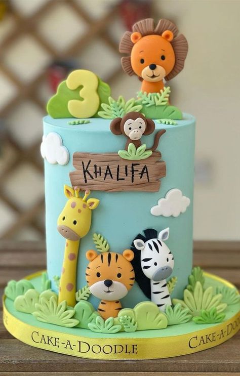 43 Cute Cake Decorating For Your Next Celebration : Zoo Birthday Cake for 3rd Birthday in 2022 | Safari birthday cakes, Zoo theme birthday cake, Boys first birthday cake Fondant, Zoo Cake, 3rd Birthday Cakes, Boy Birthday Cake, Birthday Cake Kids, Cakes For Baby Boy, Zoo Birthday Cake, Cake Designs For Boy, 1st Birthday Cake Designs