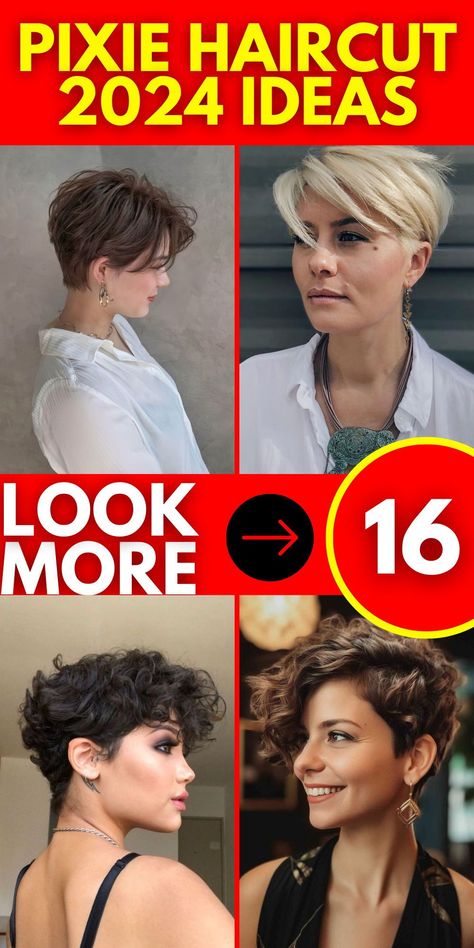 If you're blessed with thick hair, the Pixie Haircut 2024 lineup is tailor-made for you. These styles make the most of your abundant locks, offering variations that are both trendy and manageable. Opt for a longer pixie to showcase your hair's natural volume and texture, or choose a shorter, edgier option for a dynamic and fashion-forward appearance. Texture, Pixie Cuts, Inspiration, Thick Pixie Cut, Pixie Haircut For Thick Hair, Longer Pixie Haircut, Pixie Haircut Thick Hair, Longer Pixie, Thick Hair Pixie