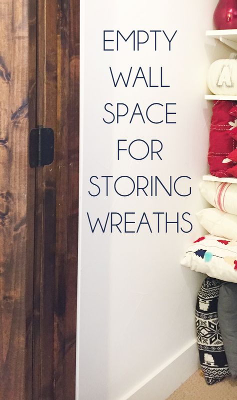 Inexpensive Wreath Storage Idea {Five Minute Friday} | Blue i Style - Creating an Organized & Pretty, Happy Home! Organising Ideas, Storage Ideas, Hanging Storage, Wreath Storage Containers, Organizing Wires, Wreath Storage Box, Wreath Storage, Hanging Wreath, Organizing Ideas