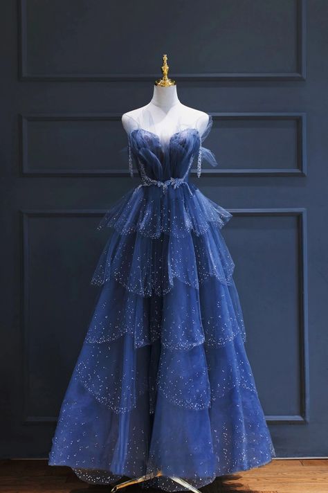 girlhomeshops Tulle, Prom Dresses, Ball Gowns, Prom Dresses Blue, A Line Prom Dresses, Floor Length Prom Dresses, Prom Dress Inspiration, Ball Gown Dresses, Party Dress Long