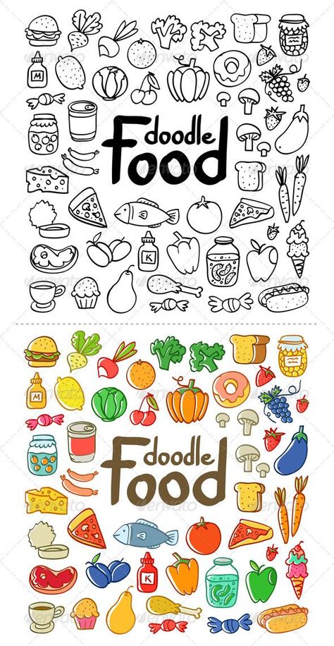 Food Doodle Vector EPS, AI Illustrator. Download here: http://graphicriver.net/item/food-doodle/4670581?ref=ksioks Doodles, Doodle, Doodle Art, Food Art, Food Doodles, Food Drawing, Doodle Drawings, Sketch Notes, Doodle Art Journals