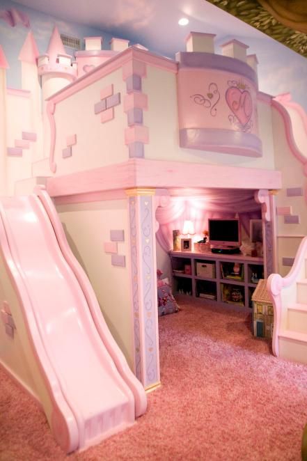 Fit For A Fairytale Girls Bedroom, Girl Bedroom Decor, Kids Room Design, Girl Bedroom Designs, Bedroom Themes, Bed For Girls Room, Girl Room, Kids Loft, Girl Beds