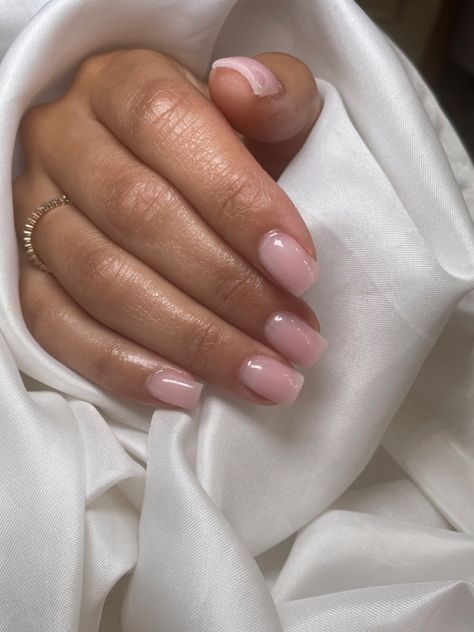 @in.hype builder gel in a natural pink short nails Really Short Nails, Short Natural Nails, Chic Nails, Elegant Nails, Classy Nails, Uñas, Girl, Nail Inspo, Toes