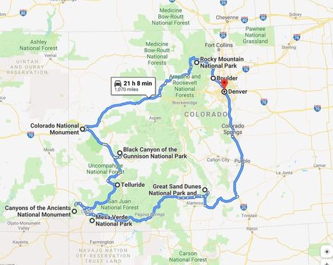 Colorado Road Trip: The Bucket-List Itinerary - Follow Me Away Rv, Wanderlust, Denver, Rocky Mountains, Trips, Colorado, Colorado Road Trip Map, Colorado National Parks, Colorado National Monument