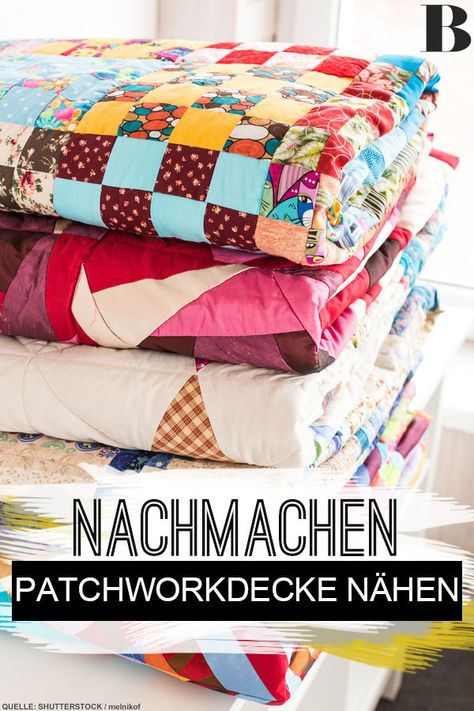 Patchwork, Sewing, Quilts, Basteln, Handarbeit, Quilt Sewing, Patchwork Blanket, Blanket Knitting Patterns, Quilt Sets