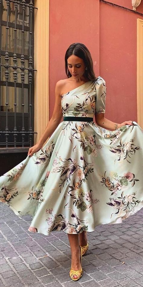 Trendy Suggestions: 18 Beach Wedding Guest Dresses ❤ beach wedding guest dresses tea length one shoulder floral appliques rosio osorno ❤ #weddingdresses Celebrities, Wedding, Outfits, Wedding Guest Outfit, Wedding Guest, Beach Wedding, Guest Outfit, Beach, Trendy