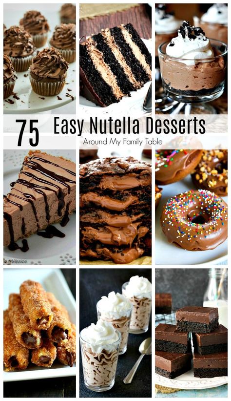 Dessert, Desserts, Nutella, Parties, Nutella Recipes, Cake, Brownies, Nutella Inspired Recipes, Nutella Dessert Recipes