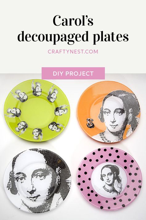 Ideas, Decoupage, Vintage, Crafts, Diy, Design, Decoupage Glass, Diy Decoupage Plates, Decoupage Plates