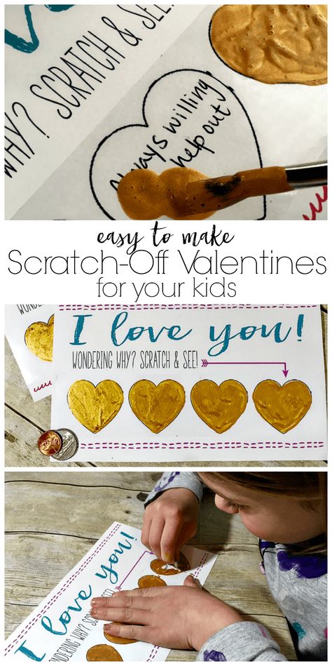 Printable Scratch-Off Valentine's Cards for Kids - Refresh Living Valentine's Day, Diy, Scratch Off Tickets, Scratch Off Cards, Printable Valentines Cards, Valentine's Cards For Kids, Valentines Day Cards Diy, Diy Valentines Cards, Valentines For Kids