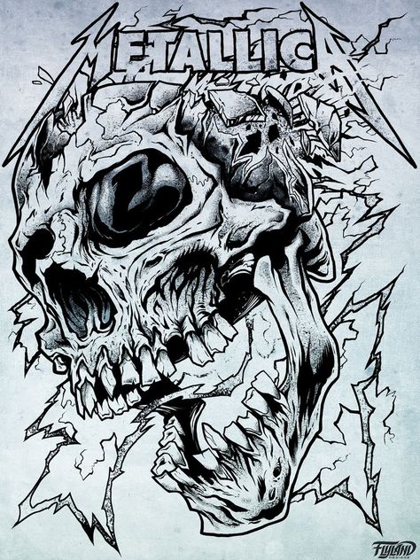 Wanted to share the ink drawing that wend into a T-Shirt I designed for Metallica earlier this year. Such a humbling and thrilling experience! #metallica #metal #skull #ink #wip #skullart #ridethelightning Metallica Skull Art, Metallica Skull Tattoo, Metal Band Drawing, Metallica Poster Black And White, Rock Drawings Music, Metal Drawing Music, Metal Drawing Ideas, Metalica Drawing, Metal Shirt Design