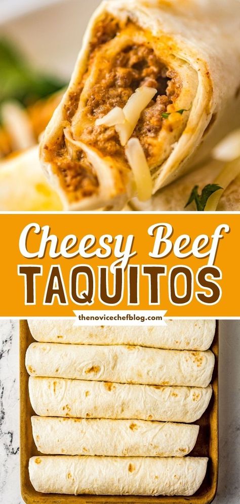 Pasta, Healthy Recipes, Mexican Food Recipes, Taquitos Recipe, Taquitos Beef, Yummy Dinners, Taquitos, Cheesy, Baked Taquitos