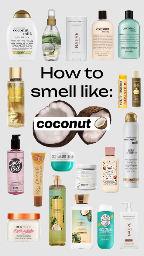 How to smell like coconut 🥥 🌴 #coconut #coconutgirl #coconutvibes #howtosmelllikecoconut #howtosmelllikeseries #preppy Body Care, Perfume, Summer, Coconut Oil Mask, Basic Skin Care Routine, Coconut Products, Body Care Routine, Body Skin Care Routine, Bath And Body Care