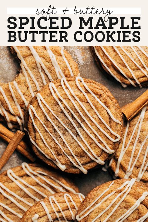 Biscuits, Brownies, Maple Cookies, Fall Cookie Recipes, Maple Desserts, Spice Cookies, Fall Cookies, Maple, Thanksgiving Cookies