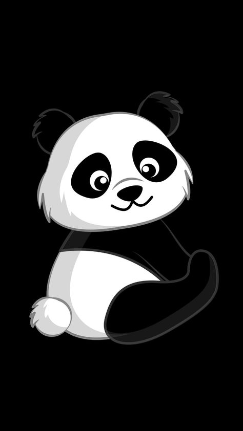 Panda With Black Background, Black And White Panda Wallpaper, Panda Black Background, Black Panda Wallpaper, Panda Black Wallpaper, Panda Wallpaper Hd, Panda Profile Pictures, Panda Wallpaper Cute Black, Panda Wallpaper Iphone