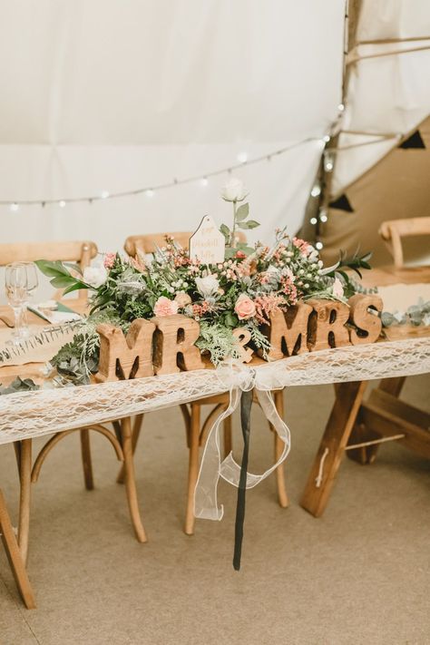Wedding Top Table Decorations Wooden Letters Amy Lou Photography #wedding #toptable Wooden Wedding Table Decorations, Wooden Wedding Decorations, Rustic Wedding Table Decor, Rustic Wedding Table, Wedding Table Centerpieces, Wedding Table Decorations, Rustic Wedding Decor, Wedding Table Flowers, Wedding Table