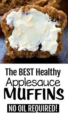 Healthy Recipes, Dessert, Crêpes, Snacks, Muffin, Healthy Applesauce Muffins, Vegan Applesauce Muffins, Vegan Muffins Healthy, Healthy Muffins