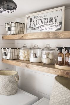 Pretty Organization in the Laundry Room | Simply Beautiful By Angela