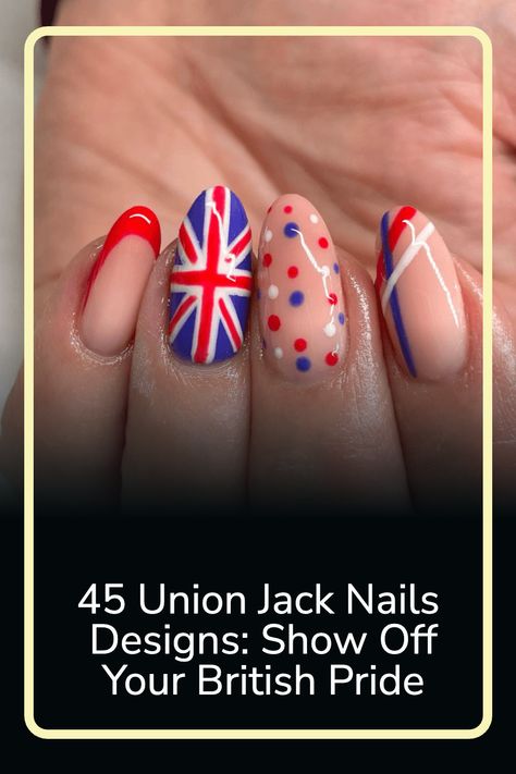 Give your nails a patriotic makeover with these stylish Union Jack designs! Whether you want to show some love for your country or just want to sport a unique nail look, this trend is sure to turn heads. Try recreating the look yourself, or take it to the salon and show off your national pride! Country, Design, Nail Art Designs, Cute Nails, Ongles, Red Nails, Pretty Nails, Uñas, Unique Nails