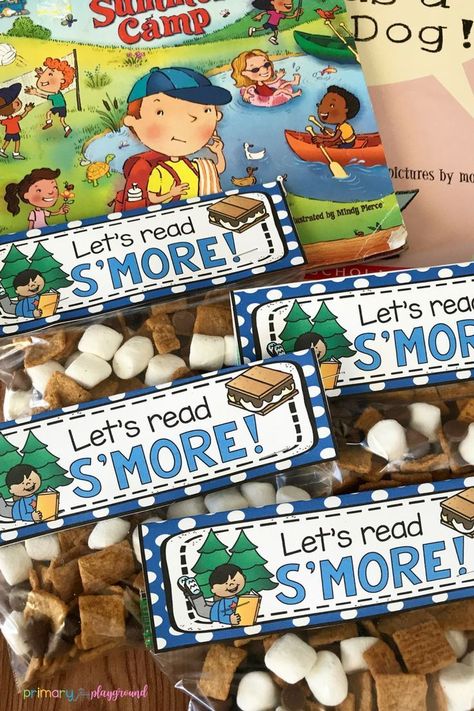Free Printable S'more Bag Topper - Let's Read S'more. Cute idea for a camping theme! Pre K, Camping, Camping Theme Preschool, Camping Theme Classroom, Camping Crafts, Campfire Craft, Literacy Night Themes, Reading Campout, Daycare Themes